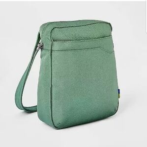 Anti-Theft Vertical Crossbody Bag Dark Ivy - Open Story